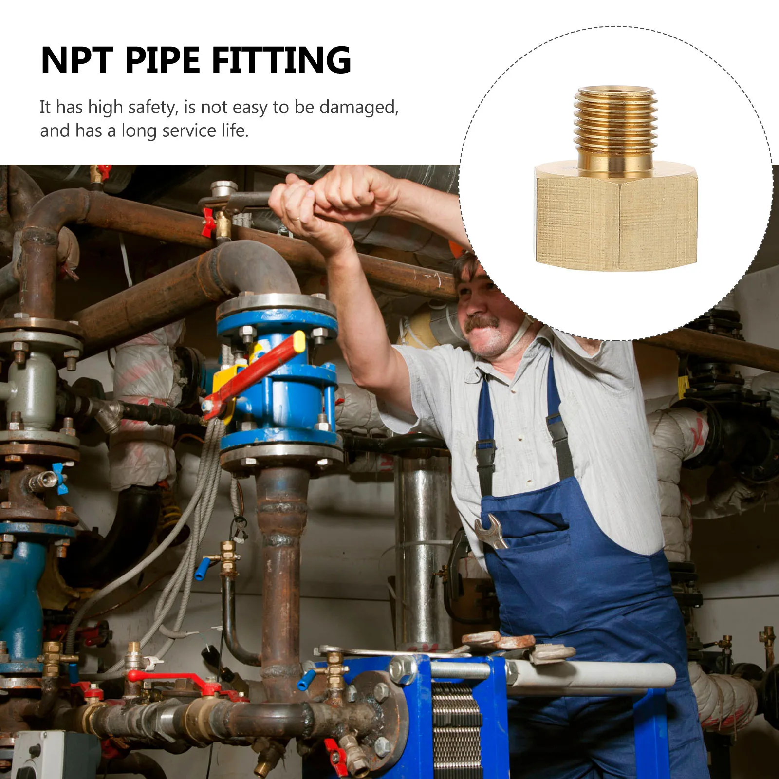 

2PCS Gas Adapter 1 2 Inch Nipple Connector Hydraulic Fitting Water Hose Pipe Brass Flare Thread NPT Fitting Outer Thread