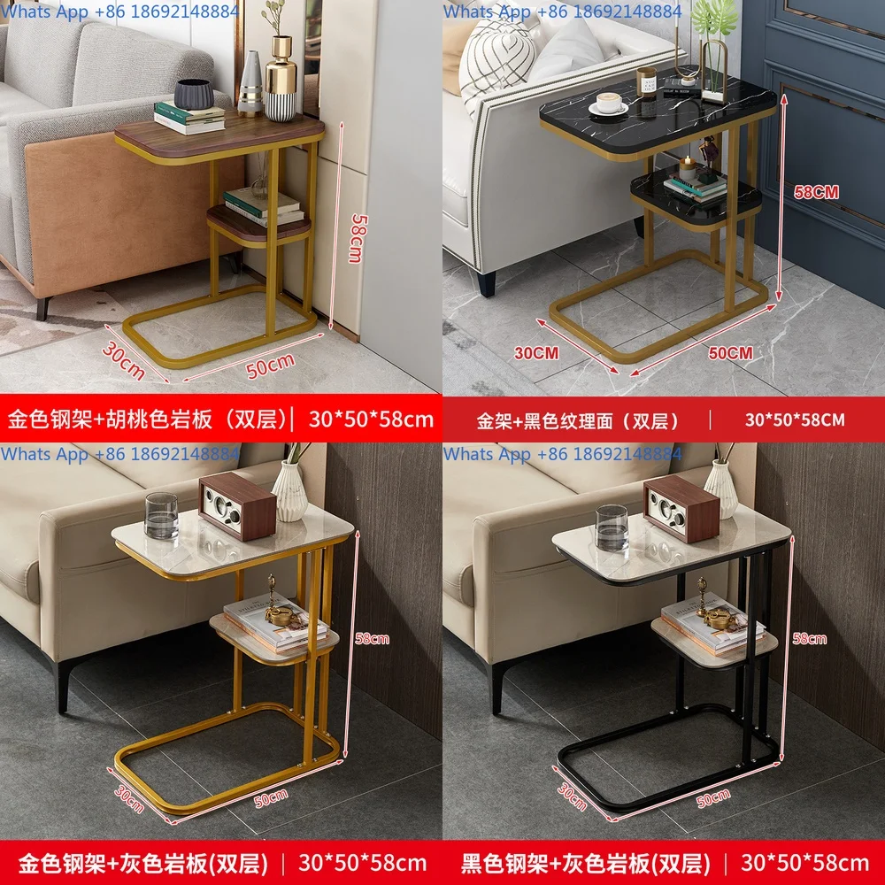 

Marble Top Metal Side Table for Living Room Sofa Portable Corner C table