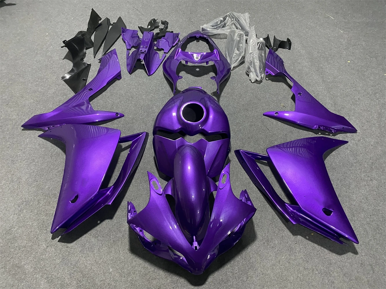 Motorcycle full fairing kit fit for Yamaha YZF YZFR1 07 08 R1 2007 2008 Body Shell Kit ABS Plastic fairings Metallic purple