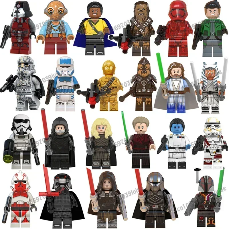 

STAR WARS Han Solo Luke Skywalker Robot Figure Toy Bricks Assembling Doll Building Blocks Child Present WM971 WM973 WM551 WM962