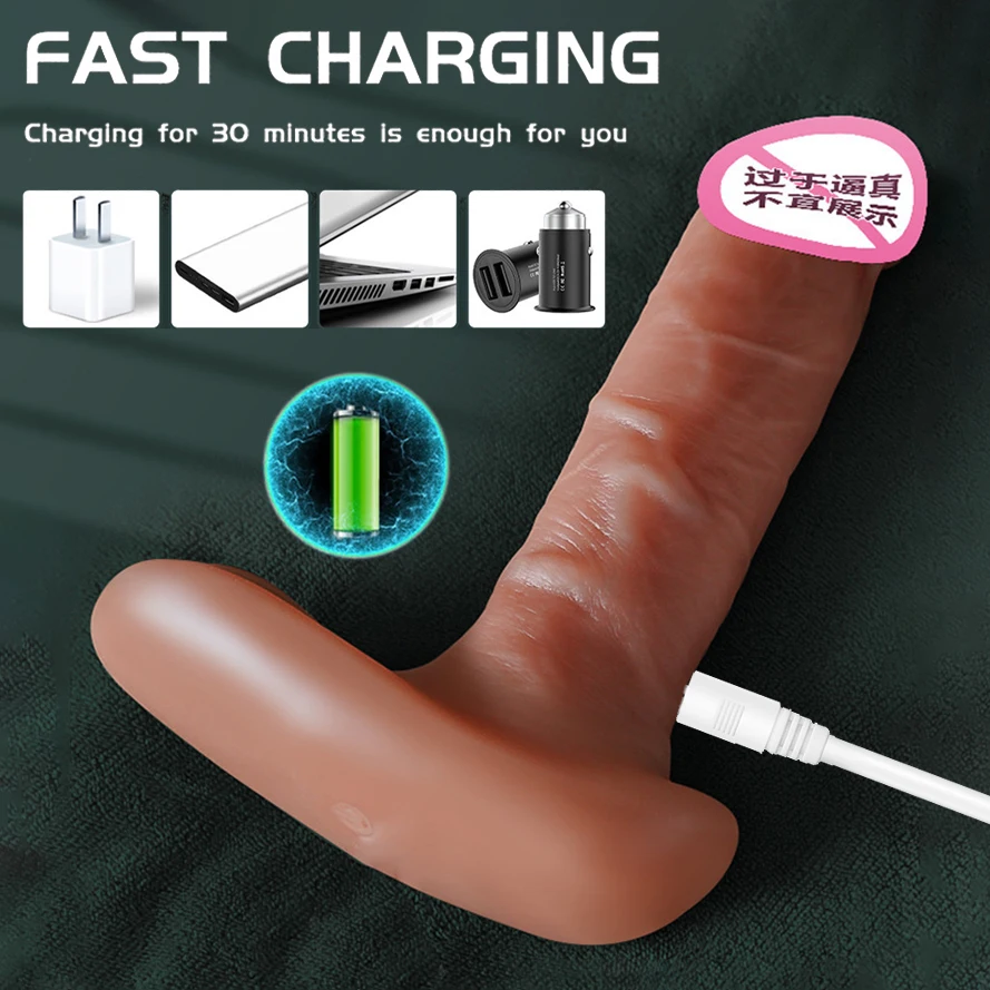 Remote Control Thrusting Real Silicone Dildo Vibrators for Adults Woman Telescopic Penis Female Vagina Masturbator Sex Toys