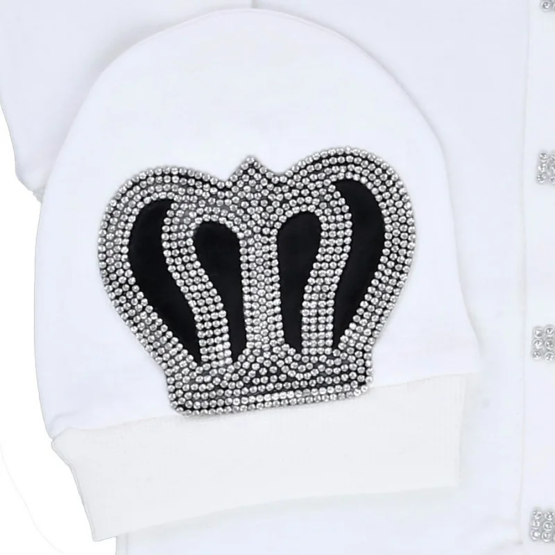 Lilax baby Boys Suit Set, Formal wear and Matching Bowtie 3Piece crown jewelry cotton coming home luxury outfit