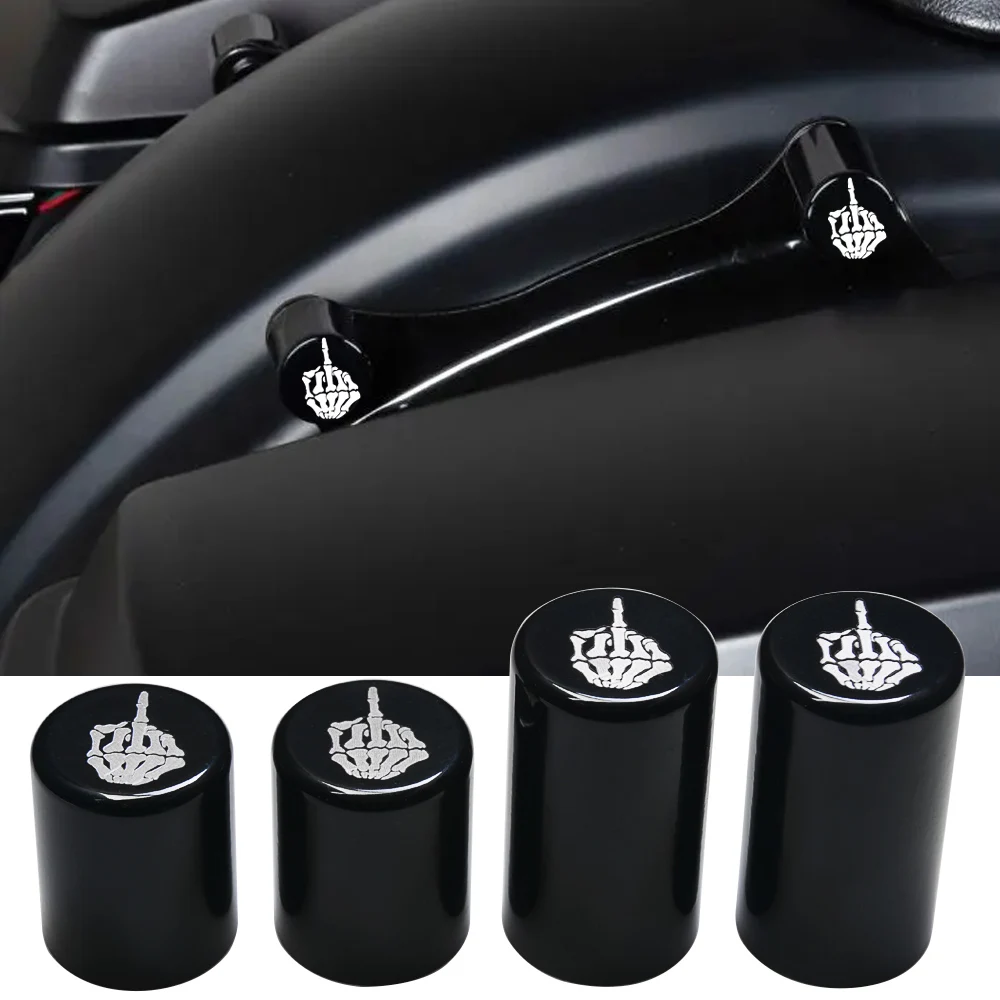 

4 Pcs Motorcycle Accessories Docking Hardware Cover Steel Fit For Harley Touring Electra Glide Street Glide Road King Road Glide