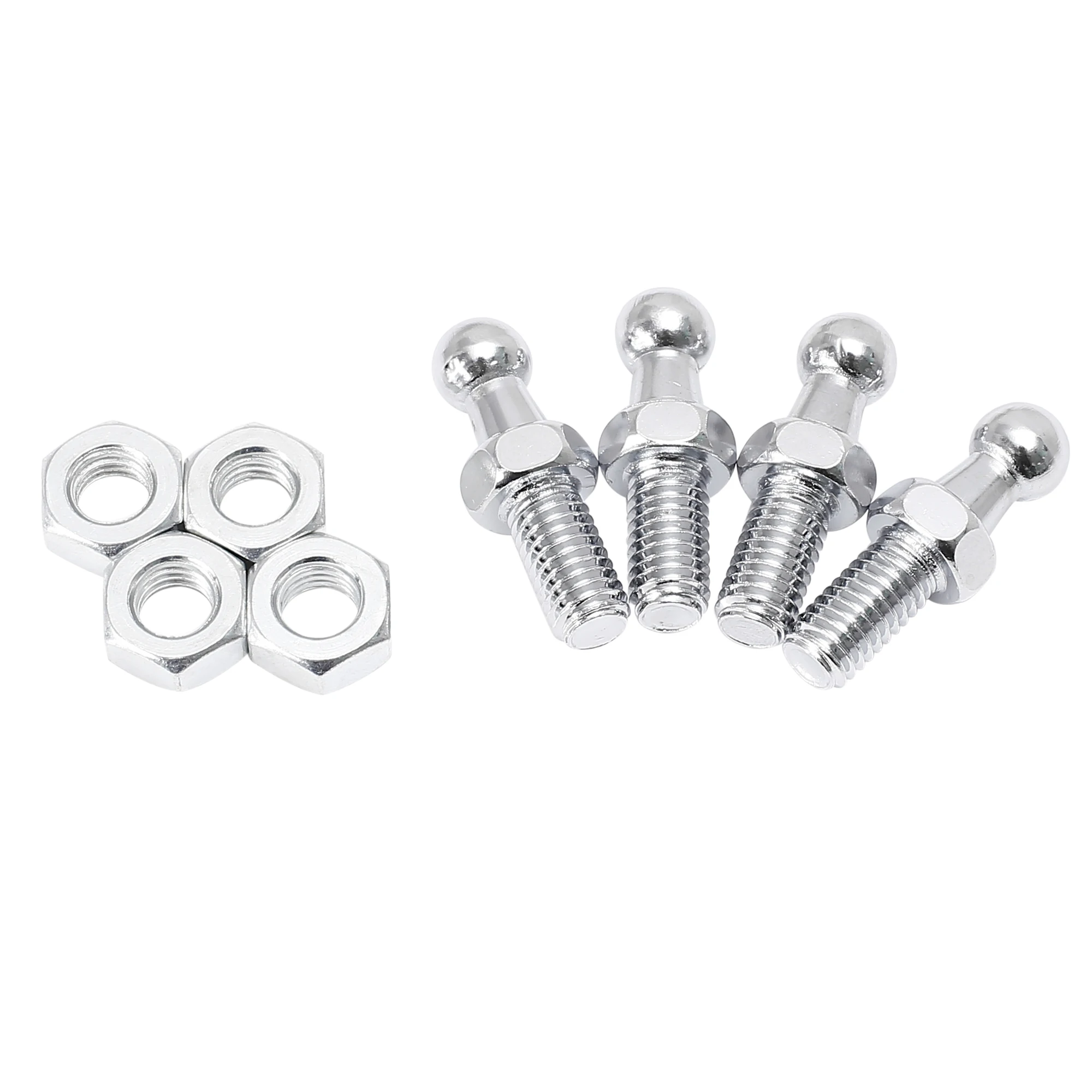 X Autohaux 10mm M8x15mm M8x20mm M8x25mm M6x15mm M6x20mm Car Gas Strut Ball Studs Silver Tone for Gas Struts Shocks 2 Sets 4 Sets