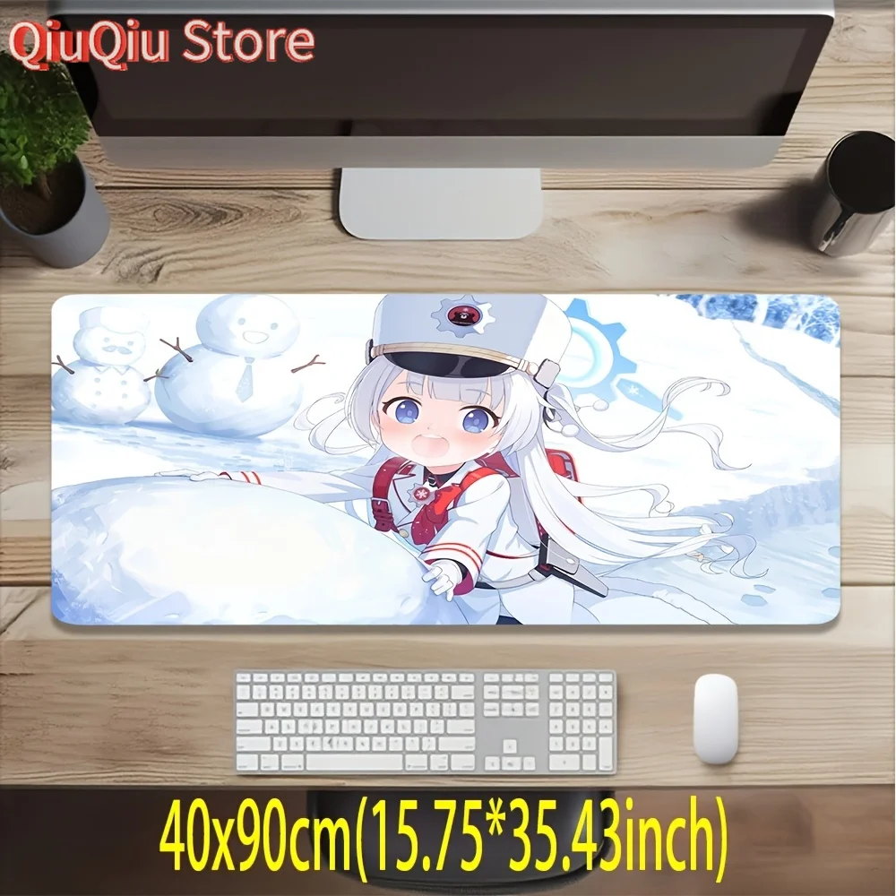 

1pc Z-Blue Archive Anime Mouse Pad, Large Gaming Desk Mat with Premium Non-Slip Rubber Base, 30x60cm/30x70cm/30x80cm/40x80cm/40x