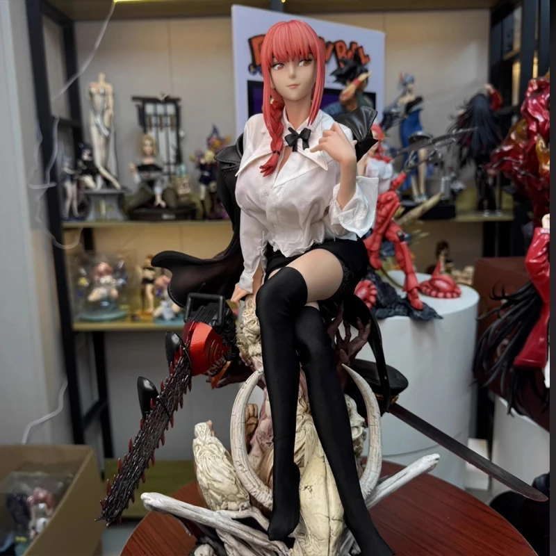 

46 см/18,11 дюйма, человек с бензопилой, аниме-фигурки Makima, аниме-фигурки, сексуальная девушка, статуя из ПВХ, настольные украшения, коллекция, модель игрушки, подарки