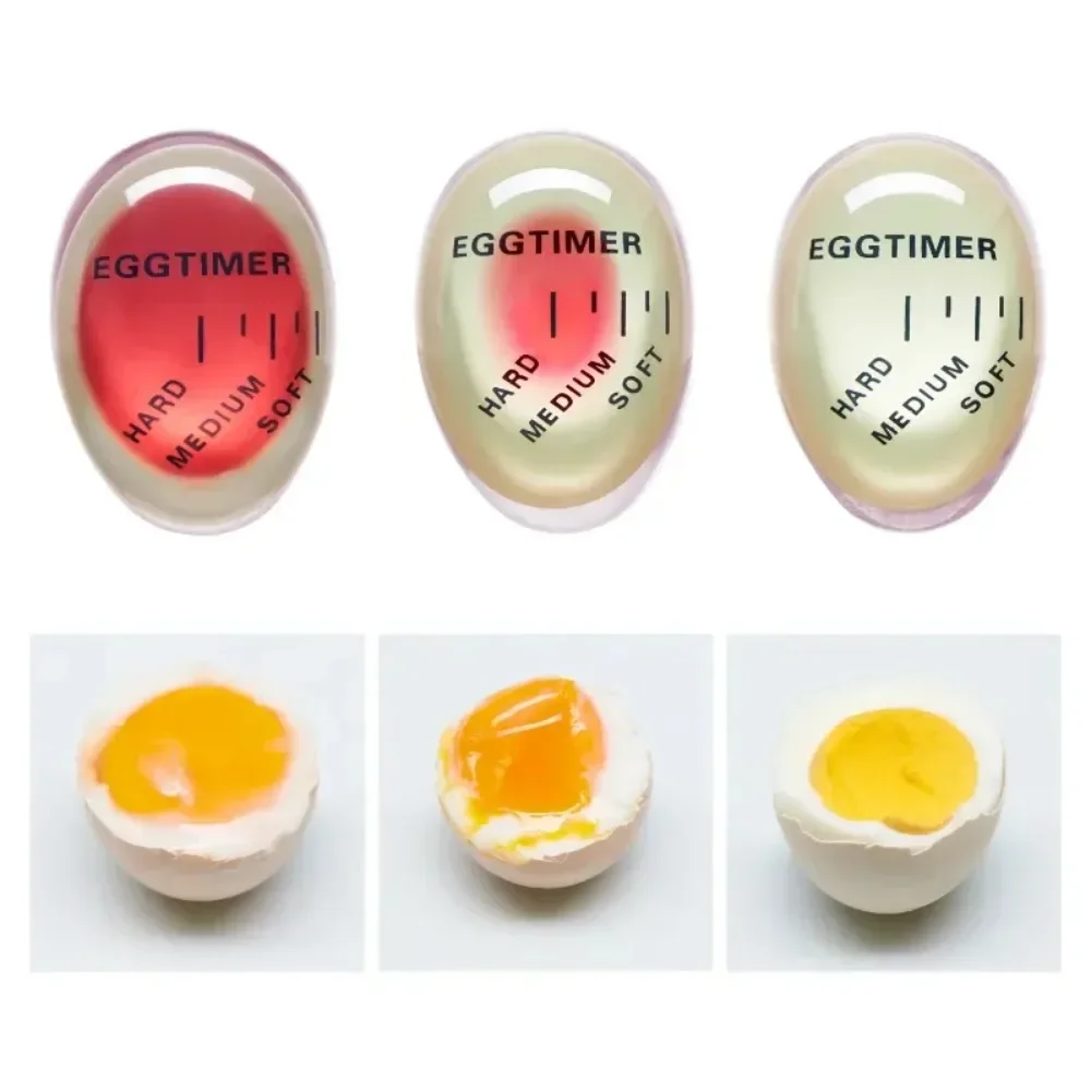 1pcs Egg Timer Kitchen Electronic Gadgets Colorful Eggs Cooking Delicious Soft and Hard Boiled Resin Red Tool Visual Useful Bar