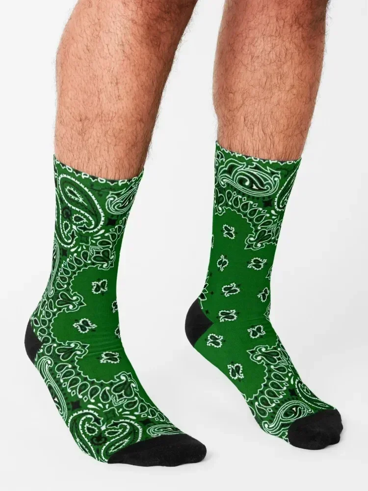 Green bandana Socks Rugby short christmas gifts cartoon Women's Socks Men's