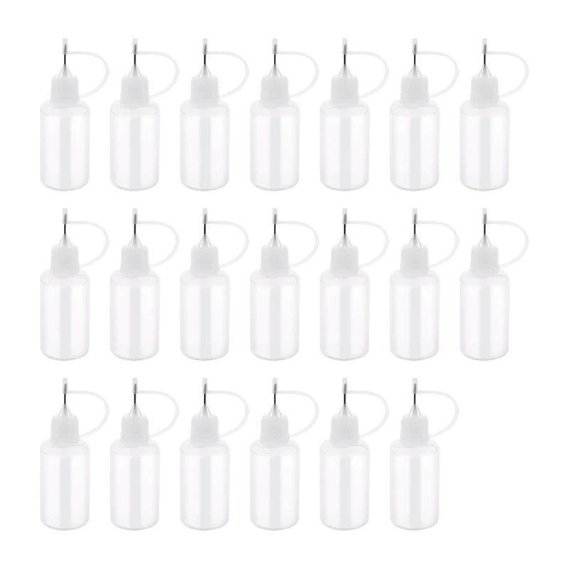 

20 Pcs Precision Tip Applicator Bottle, Empty Applicator Glue Bottle For Small Gluing Projects, Paper Quilling DIY Craft, Acryli