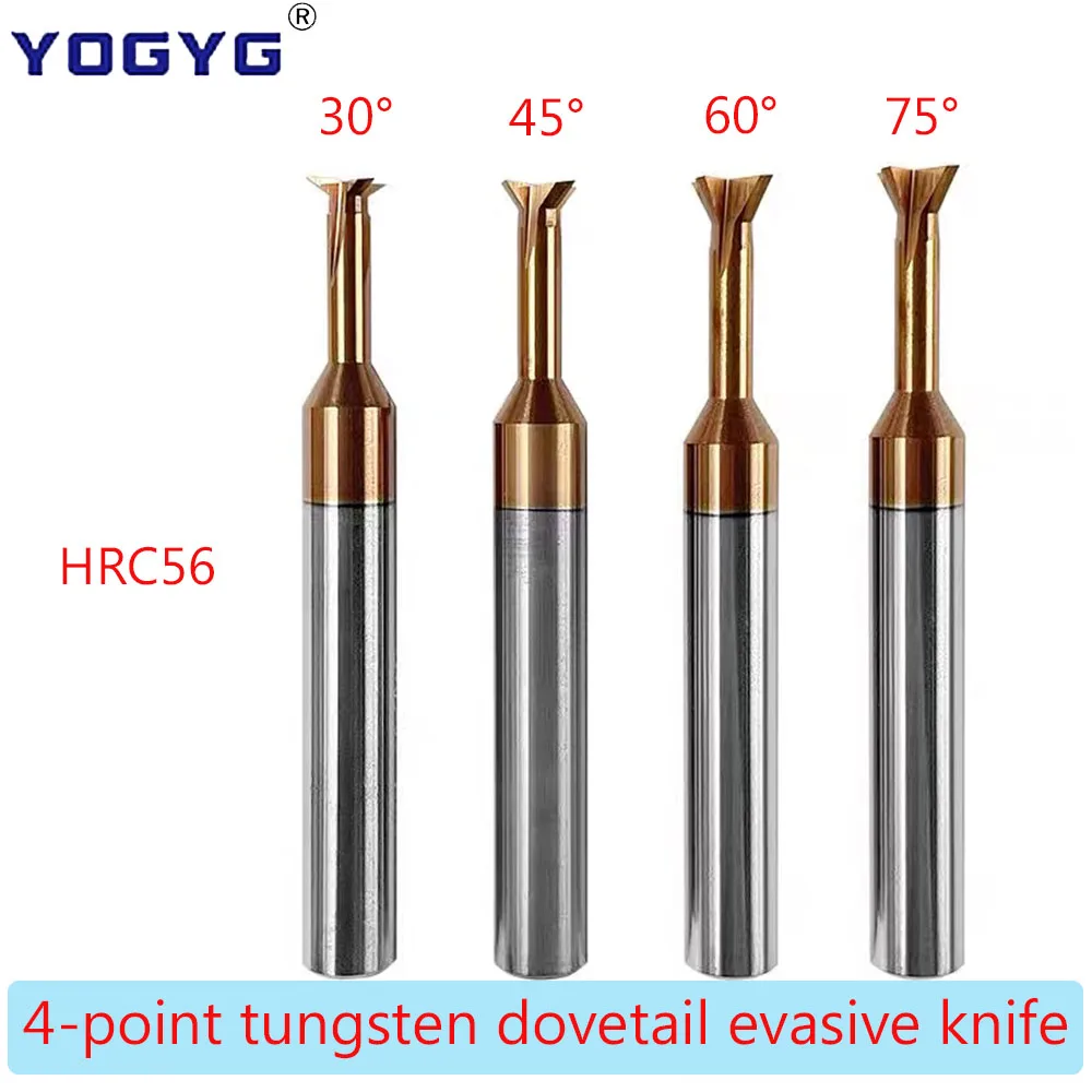 

HRC56 Carbide Dovetail Milling Cutter 30 45 60 75 Degree 1.5mm-16mm Tungsten Steel End Mills Chamfer Milling Cutters For Steel