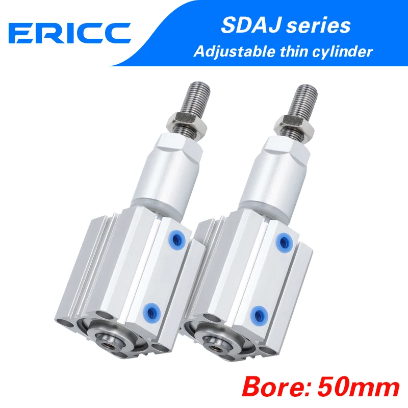 

Регулируемый цилиндр SDAJ диаметром 50 мм x5/10/20/30/40/50/-5SB Компактный цилиндр airatc размер