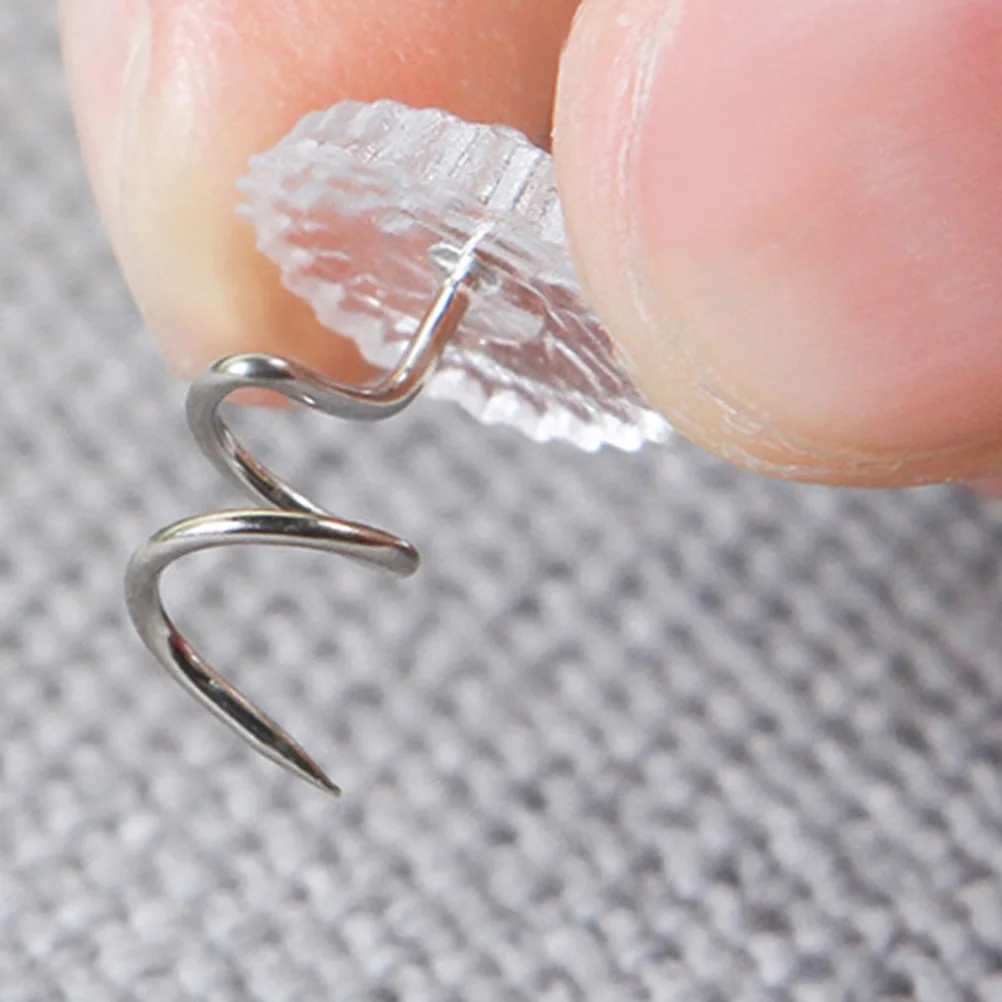 

20pcs Clear Spiral Upholstery Pins Bedskirt Fasteners For Slipcovers Sofa Covers Sheet Securing Fixing Rust-Proof Stainless