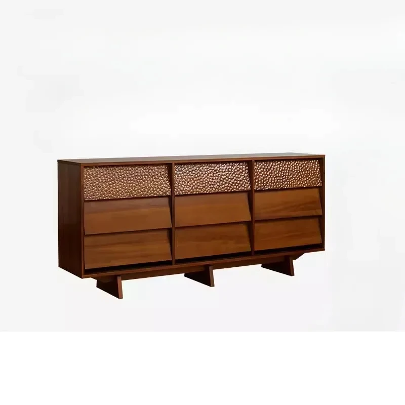 

Шкаф из массива дерева с девятью ящиками, задняя бабка для спальни, французский шкаф-витрина, боковой шкаф, винтажная мебель