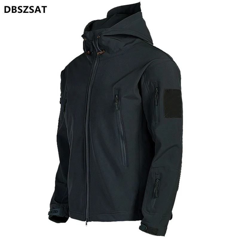 Chaquetas de piel de tiburón para hombre, chaqueta táctica impermeable a prueba de viento, chaquetas de combate del Ejército, abrigos Bomber con capucha, 2023