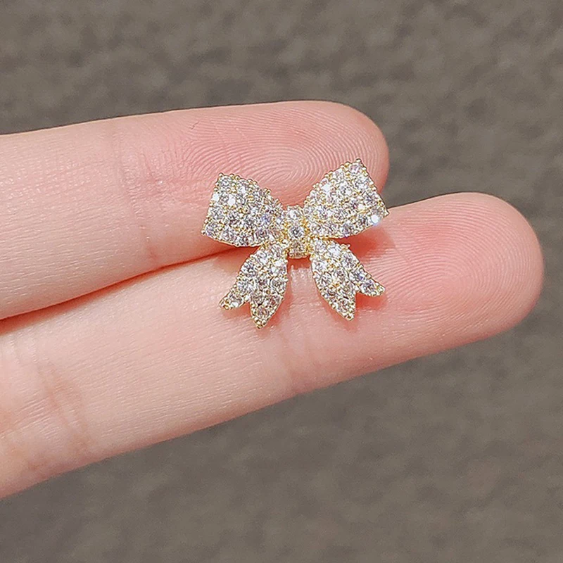 Nuovi spille di alta qualità con fiocco adorabile spille con strass lucido Bowknot spille per le donne ragazze gioielli da festa di moda Vintage