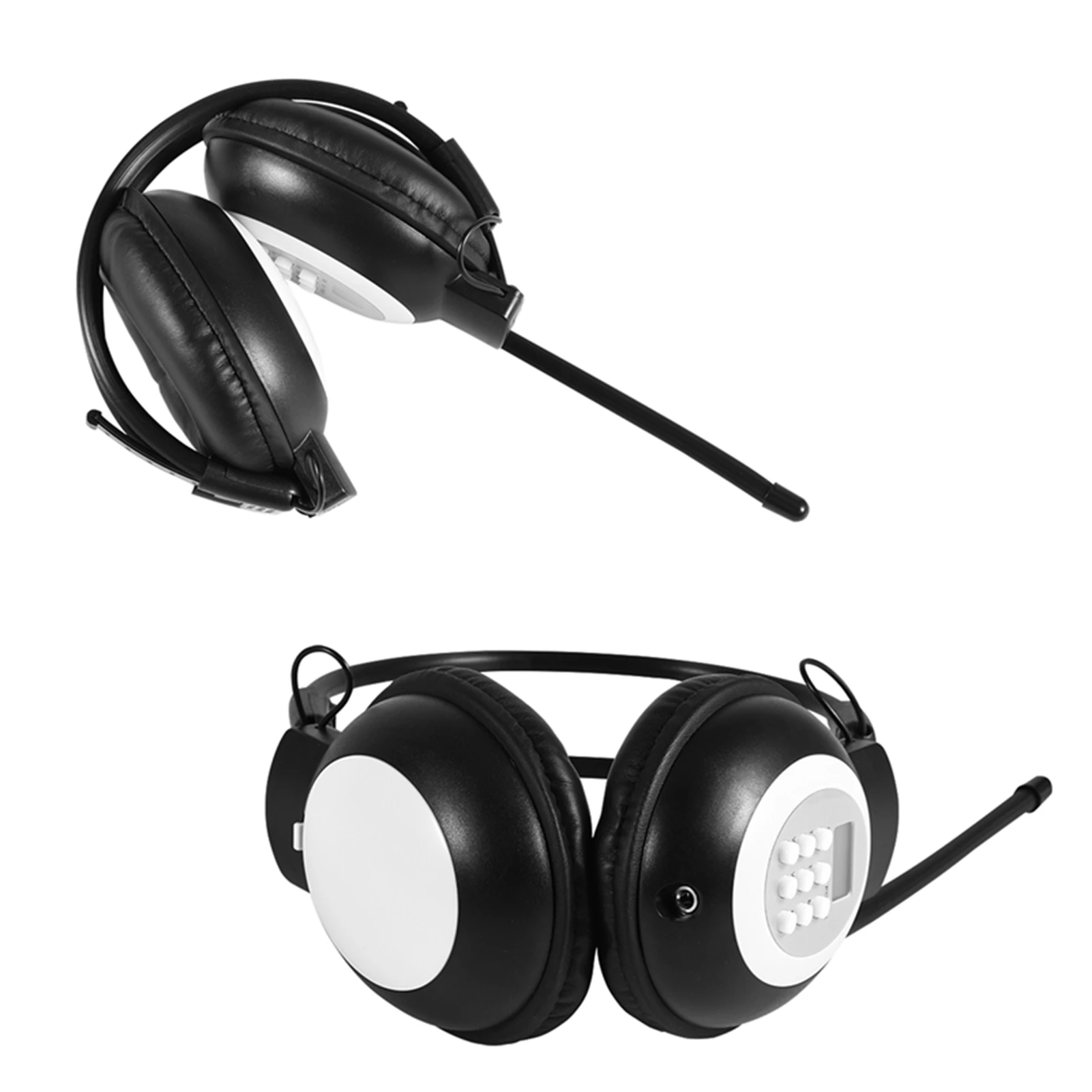 Over Ear Headphones Foldable Noise Cancelling Headset FM Radio HiFi Wireless Wired for School Testing