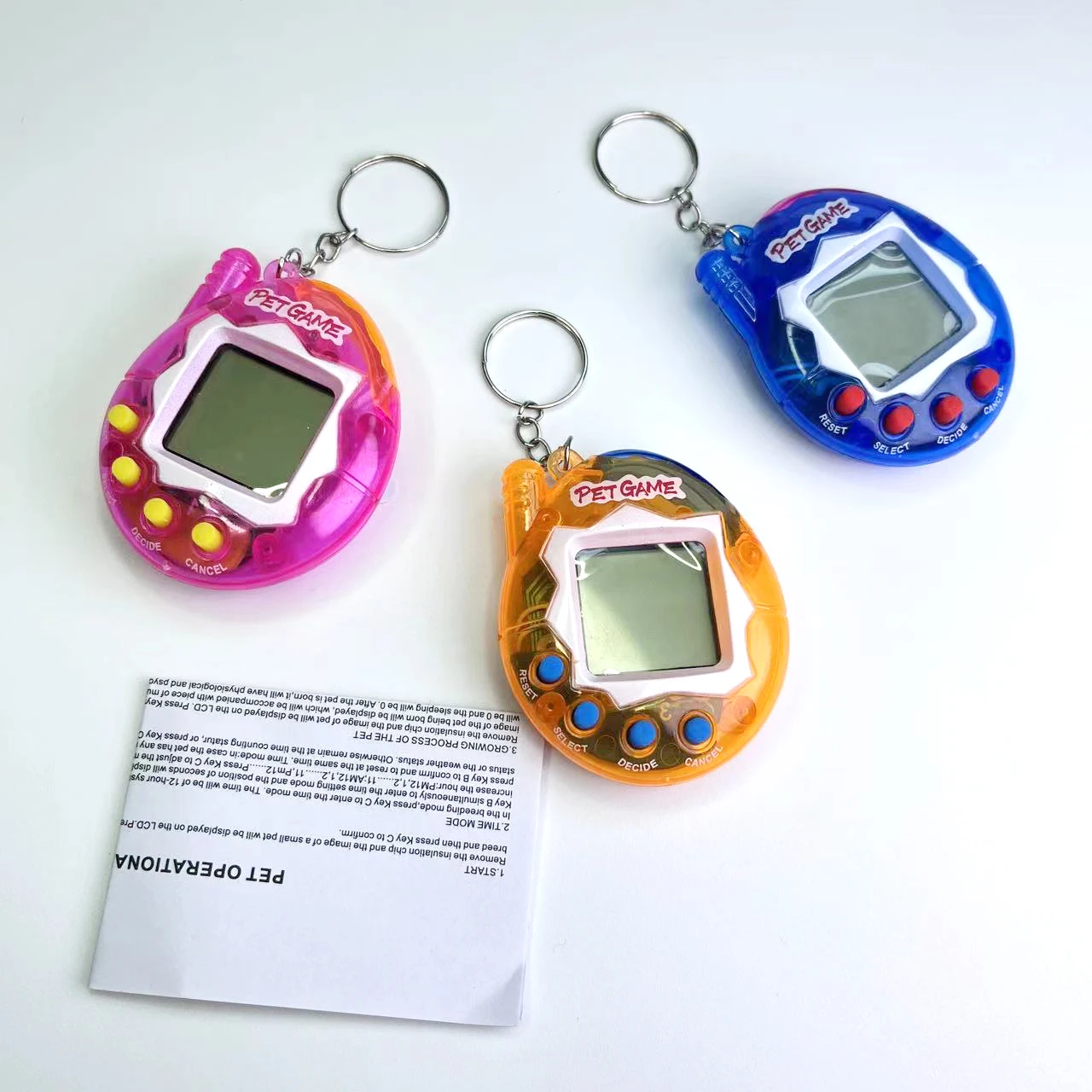 Mini Handheld Electronic Game Machine, Virtual Rabbit Pet Develop Keychain Cartoon Toy, Halloween, Christmas Gift Carnival Easte