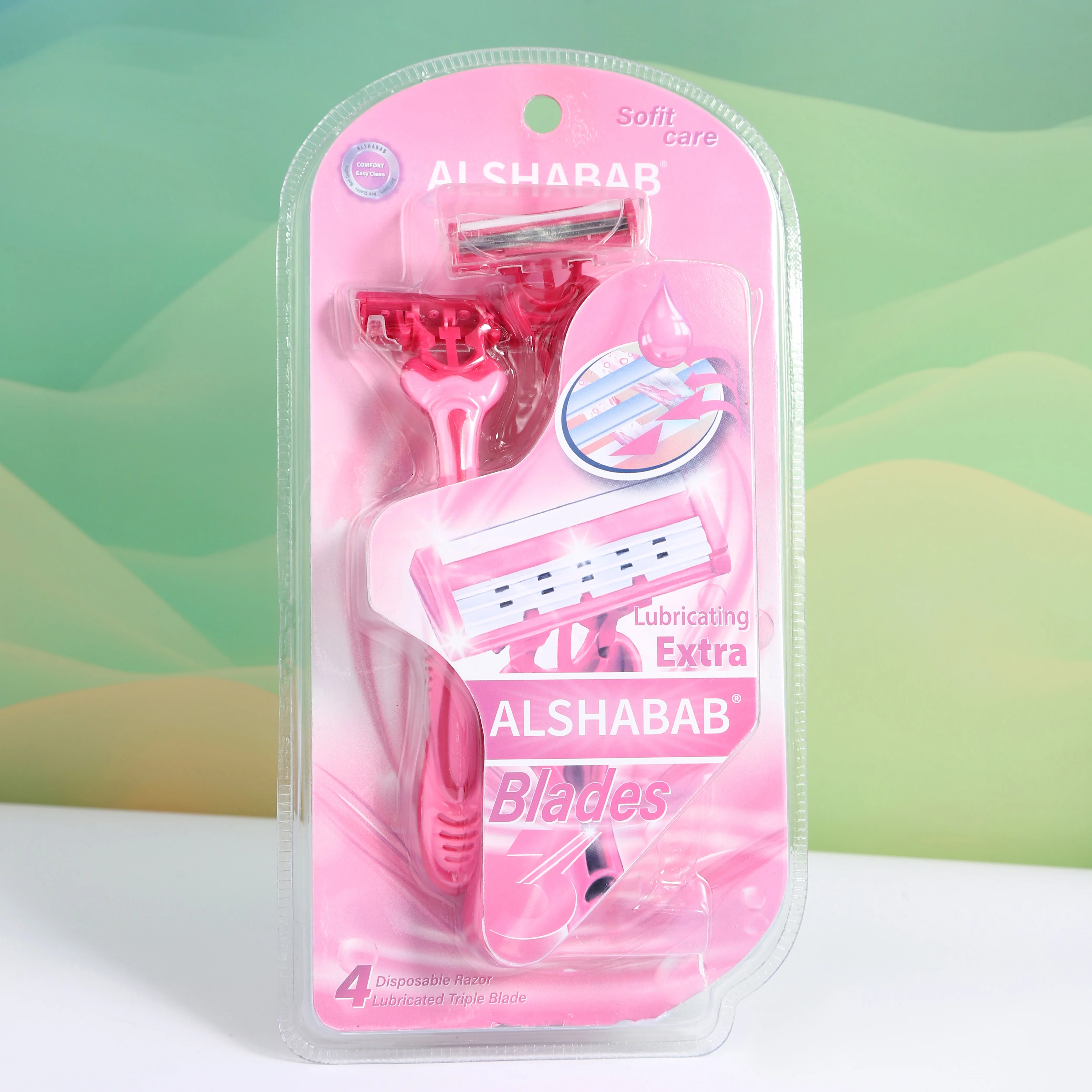3PCS/Set Disposable Razor for Women Hair Shaving Leg Arm Aloe Lubricating Strip Stainless Steel Blade Manual Shaver