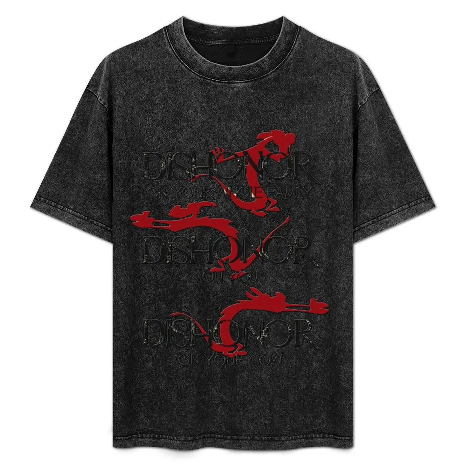 Mushu Dishonor On Your Whole Family T-Shirt new edition cute tops kawaii clothes tee shirts for men