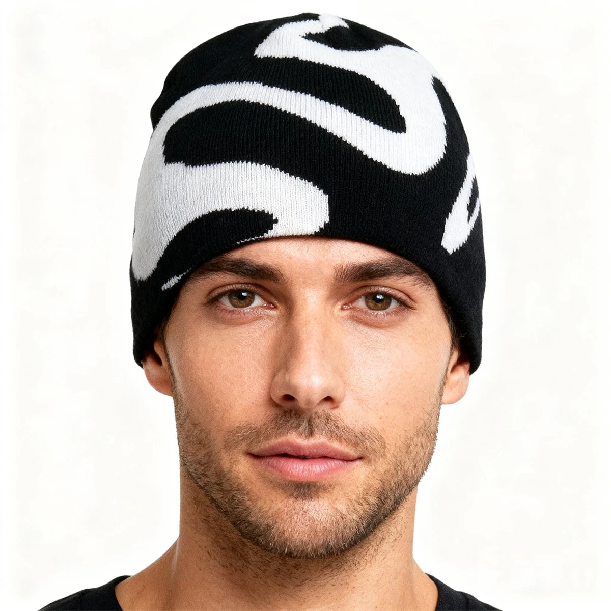 الشتاء الخريف الدافئة بيني الهيب هوب الأذن Gorras في الهواء الطلق يندبروف Y2K إلكتروني طباعة محبوك قبعة للنساء الرجال قبعة التزلج الدراجات