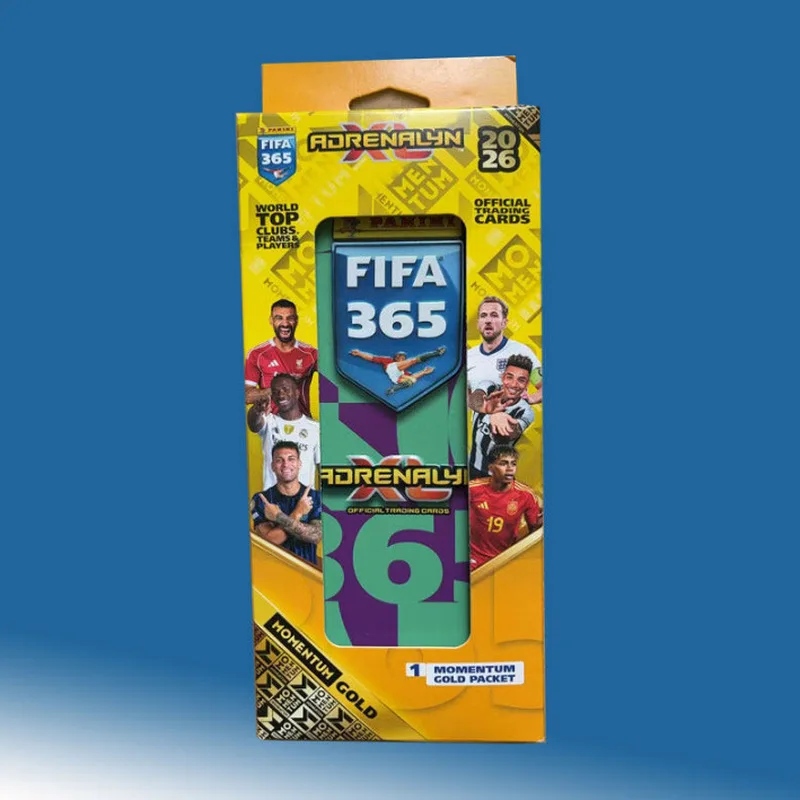 PANINI 2026 FIFA 365 Adrenalyn XL Estuche de Lápices con Tarjetas Coleccionables Oficiales de Fútbol, Edición Especial Golden Baller Messi, Tarjetas Limitadas, Regalos Coleccionables