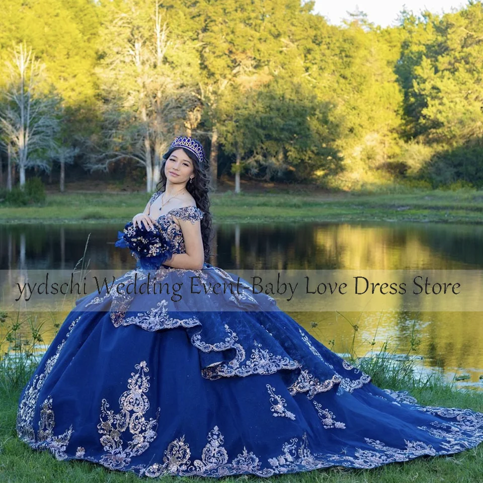 Sweetheart Quinceanera Dress 2023 Off The Shoulder Beading Appliques Corset Ball Gown Birthday Formal Party Gown Robes De Soirée