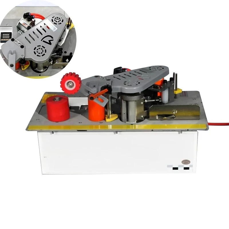 1200W Wood Edge Banding Machine Straight Line/Curve Arc Woodworking PVC Manual Edge Banding Machine Self-Cutting  Use With Saw