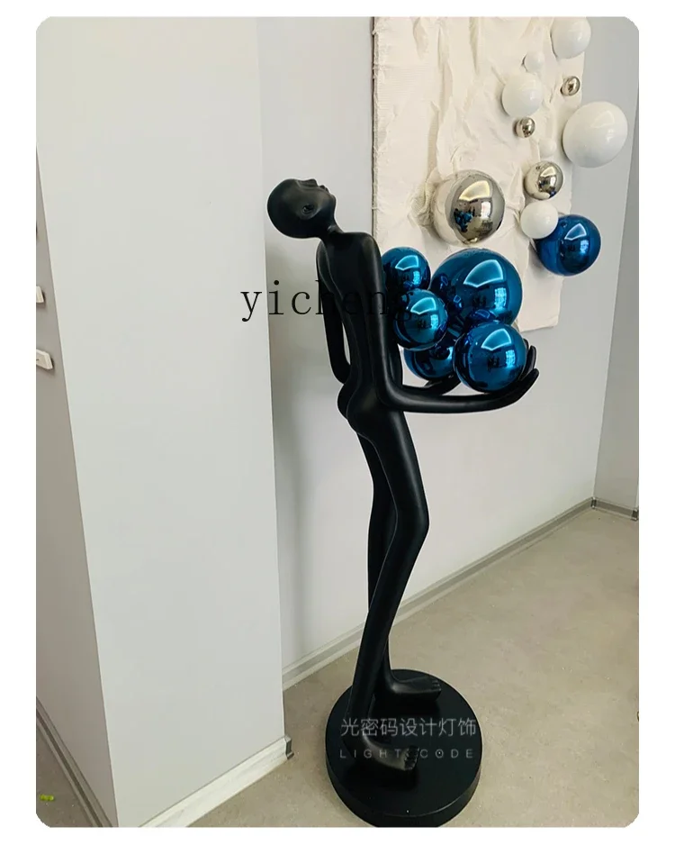 

TQH humanoid art sculpture ball floor decoration hotel living room lobby exhibition hall human statue soft decoration ornament