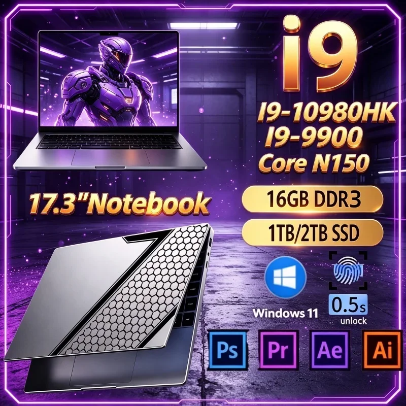Notebook Gamer e de Escritório Slim 2026 de 17,3
