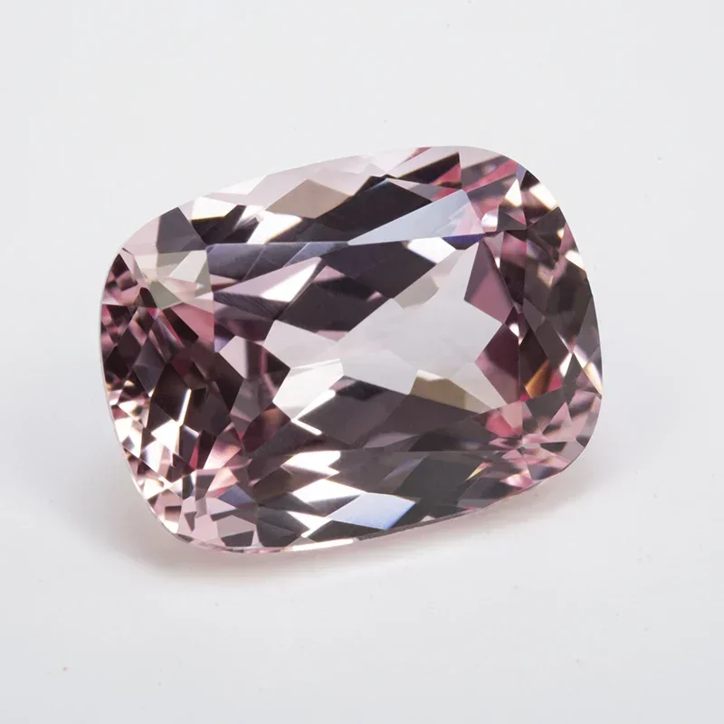 Lab Grown Sapphire Rectangular Cushion Shape Sakura Pink Colour VVS1 Charms DIY for Jewel Making Selectable AGL Certificate