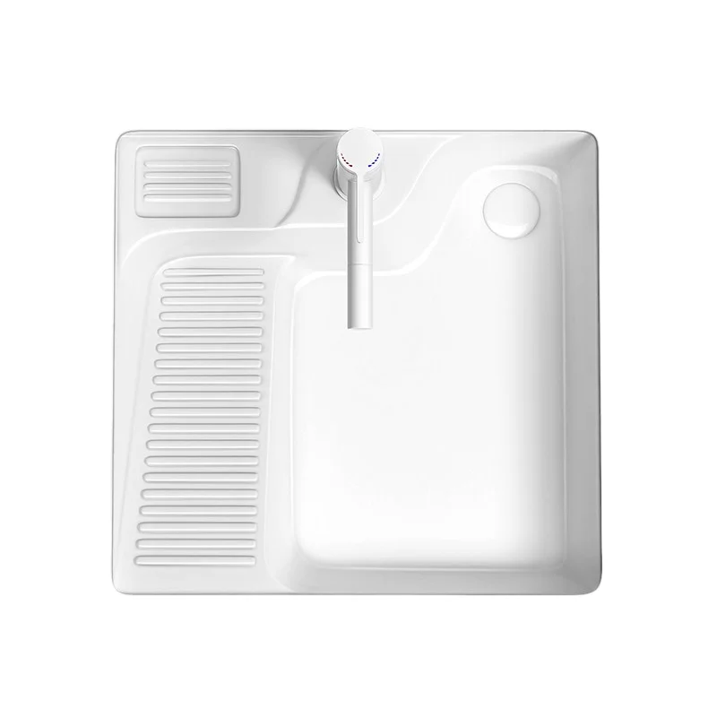 

Раковина под столешницу Керамическая встраиваемая раковина со стиральной доской Стиральная машина для небольшой квартиры Раковина для белья на балконе