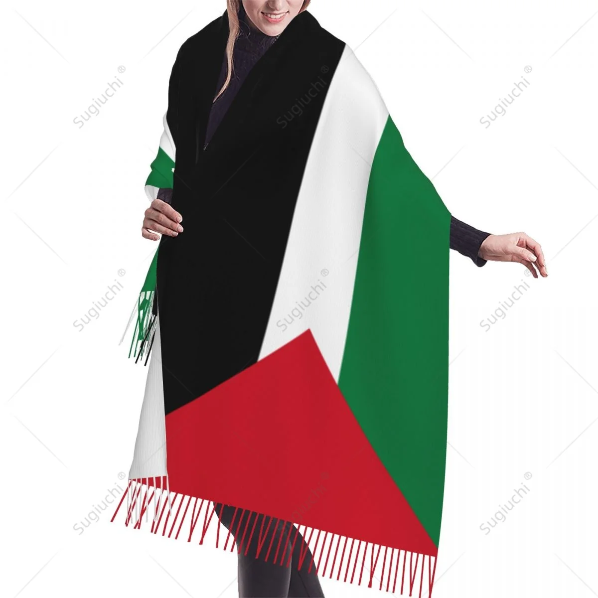 Palestine Flag Scarf Pashmina Warm Scarves Shawl Wrap Hijab Spring Winter Multifunction Unisex