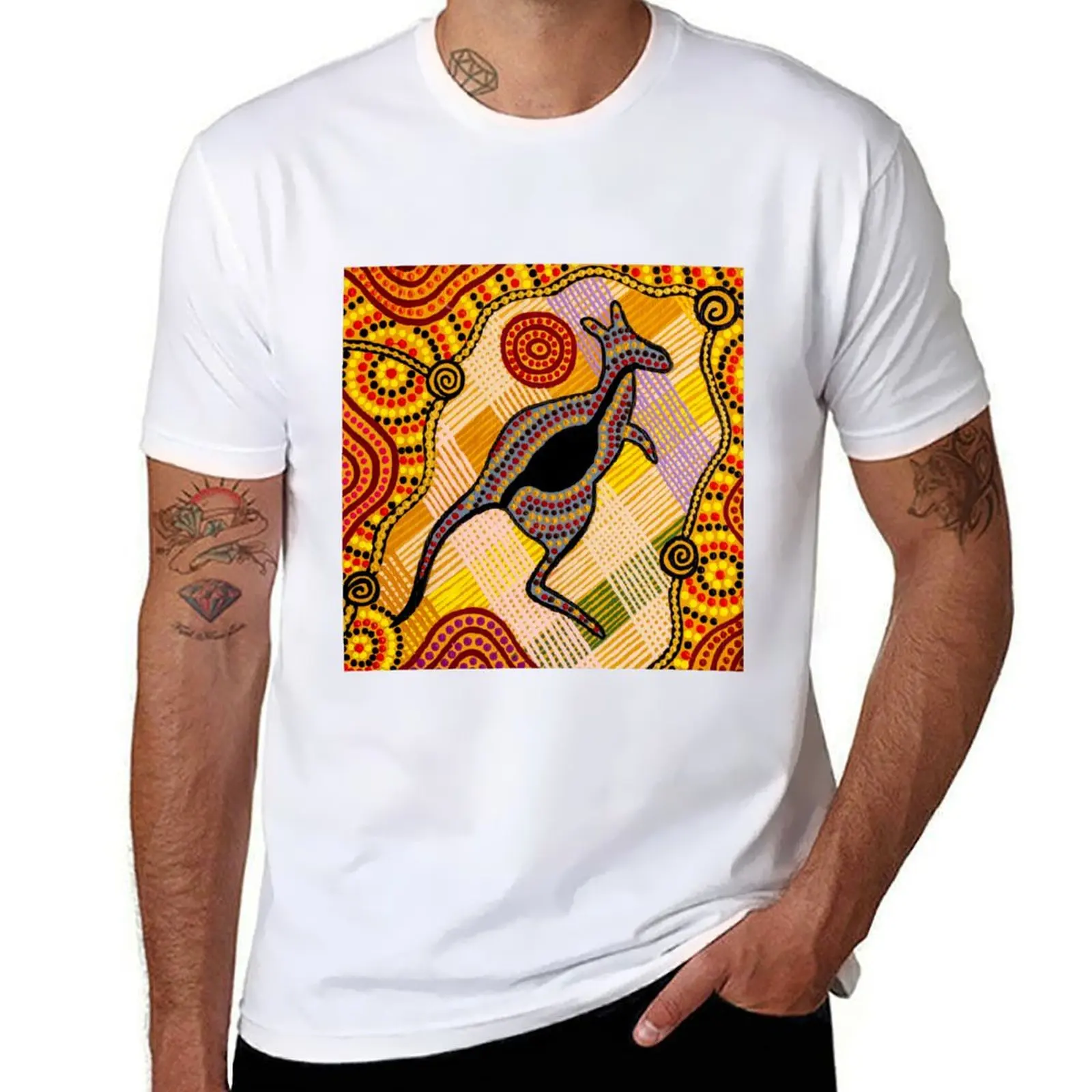 

t pack man T-Shirt t cotton shirts man quality shirts high white for t graphic shirts Wallaby Rock