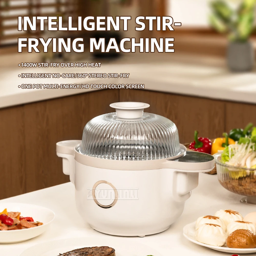 

Good Quality High Quality 3.5L Multifunctional Stir Fry Machine 1400W High-power Household Automatic Cooking Machine