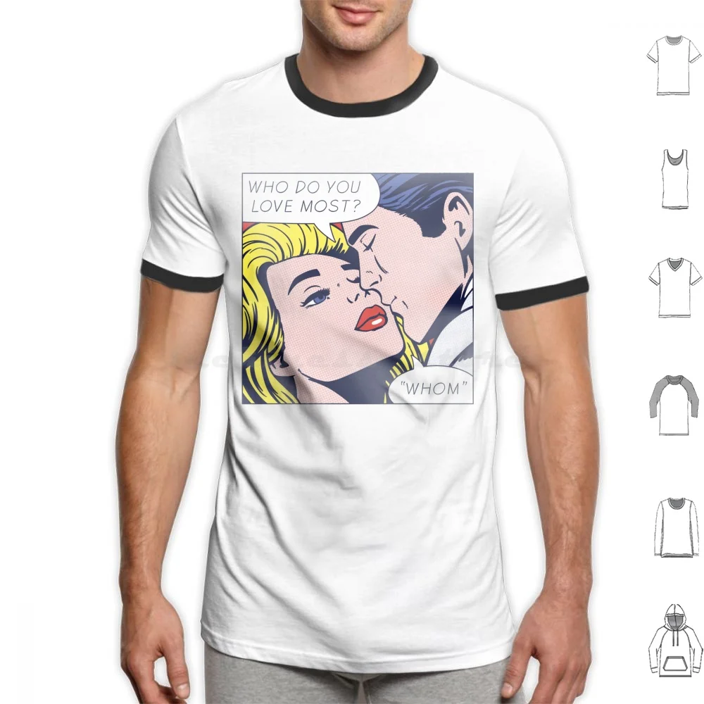 Pop She Loves Grammar T Shirt Cotton Men Women Diy Print Pop Pop Art Popart Lichtenstein 60S Vintage Retro Comic Crying Tear