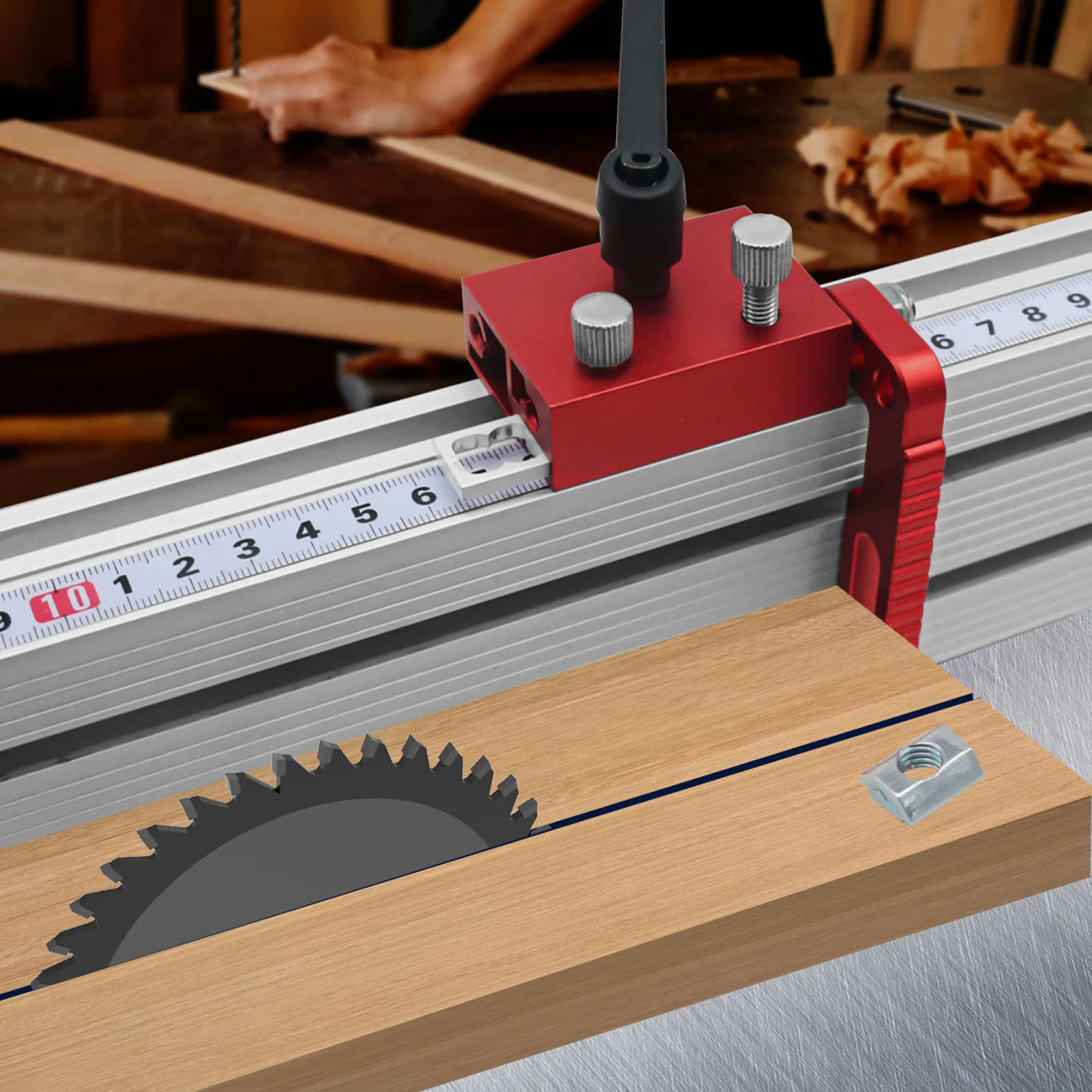 Stop Fence  Stop T Track Fence Stop Fence  Stop Aluminum Alloy T Track Limit Stop Type 75 Accessory for Woodworking