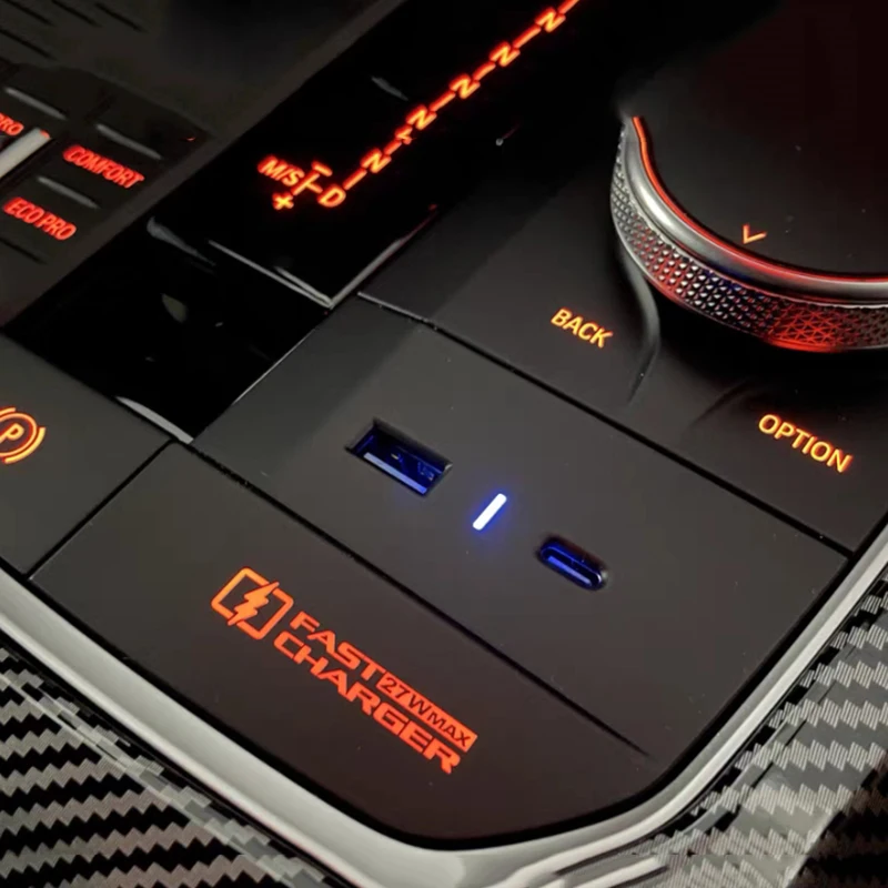 

27W USB charger fast charger gear shift panel refitting charigng pad charigng holder for BMW G42 G20 G21 G22 G23 G26 G28 I3 I4