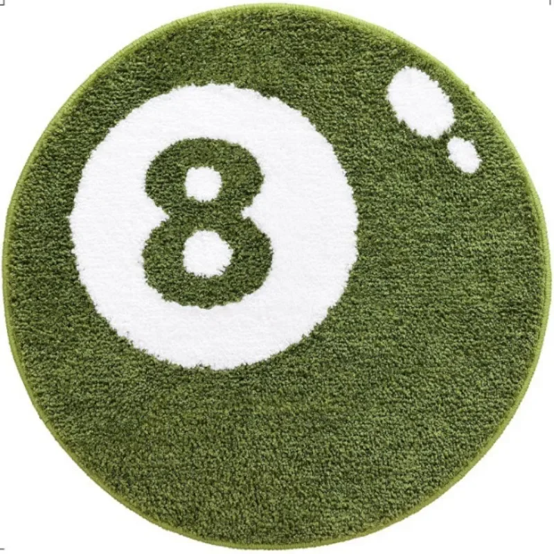 VIKAMA Foldable Floor Mat Thickened Plush Round Rug Billiards Bedroom Bedside Blanket Football Basketball Decorative Floor Mat