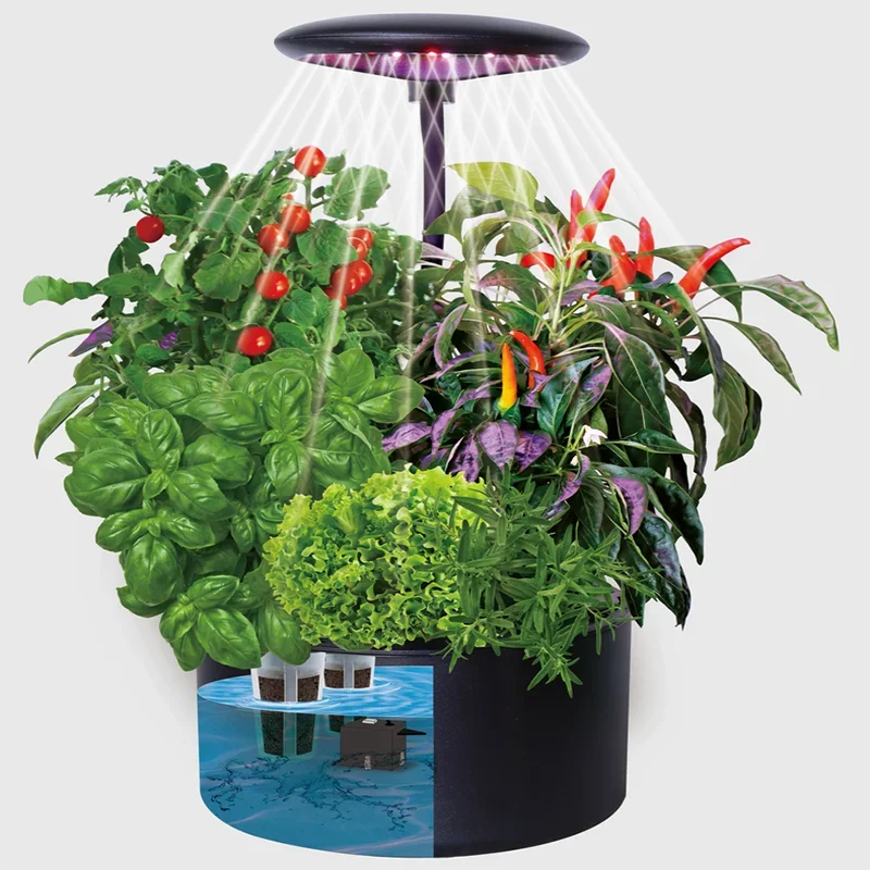 Smart home garden planter Self watering smart mini plant pot LED smart growing system