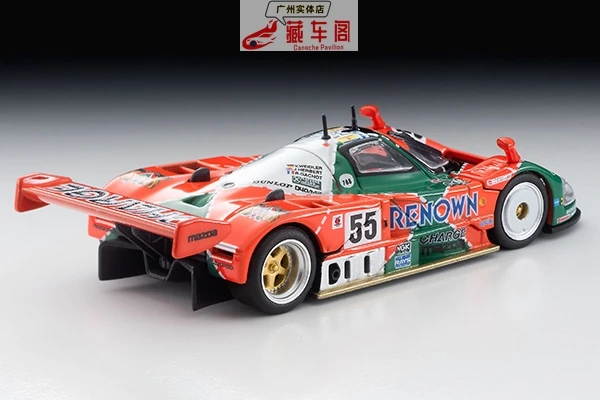 TOMYTEC Liga Die Cast Car, modelo estático, presente de aniversário das crianças, decoração do quarto, TOMYTEC 1:64 Mazda 787B No. 55 Preservation