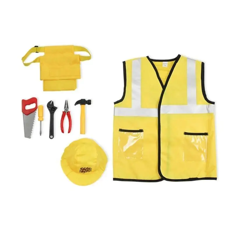 652f 아이 빌더 경력 복장 건설 노동자 의상 할로윈 옷의 옷