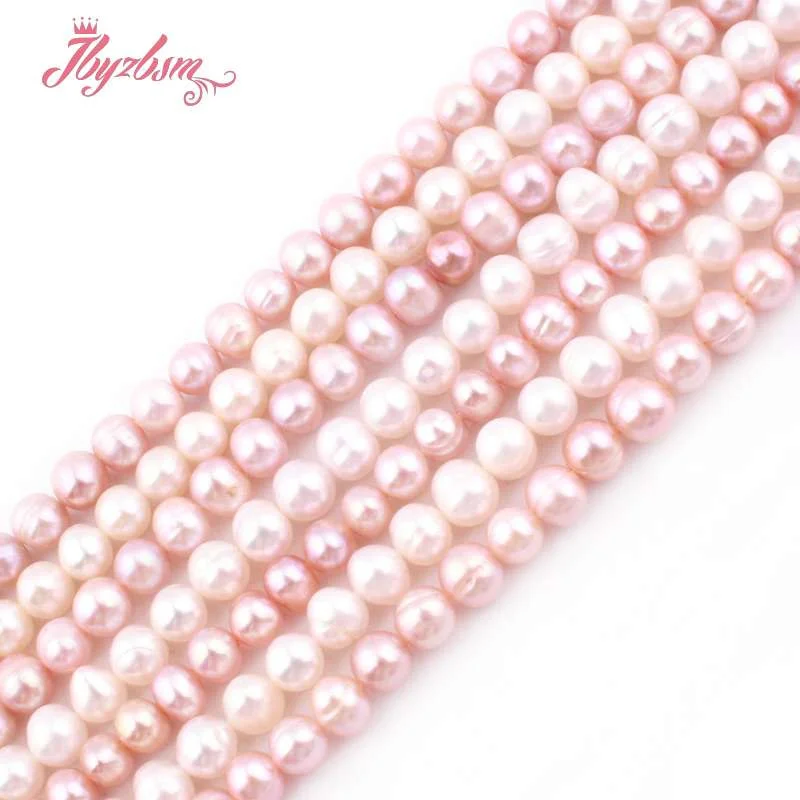 

6-7mm Natural Freshwater Pearl Stone Beads For DIY Necklace Bracelats Earring Jewelry Making Loose Strand 15Inch Free shipping