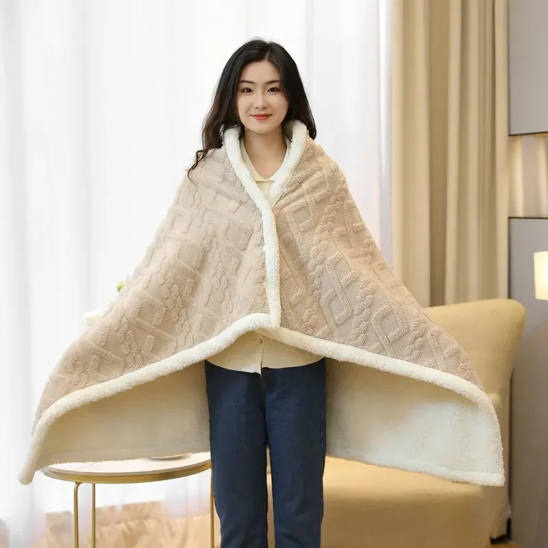 Tafuru Shawl Winter Blanket Office Lunch Wool Knee Blanket Home Sofa Air Conditioning Multifunction Blankets Field Camping