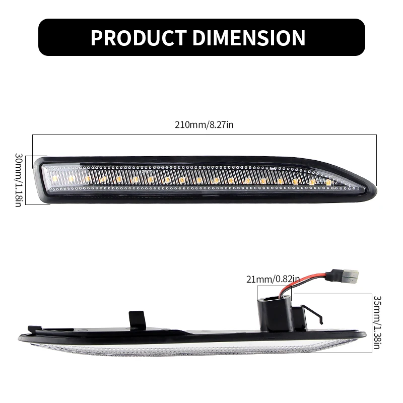 2PCS LED Side Marker Lights Canbus ​​For 2007-2015 Ford Mondeo Mk4 Hatchback Saloon Estate BA7 Turn Signal Lamps Car Accessories - view 3
