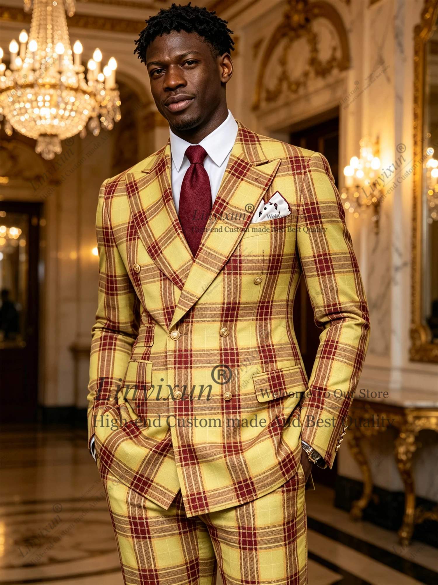 Tailor Specially Men Suits Gentleman Fashion Tailor-Made Groom Singer Wedding Suits Formal Occasions Party Size Customized