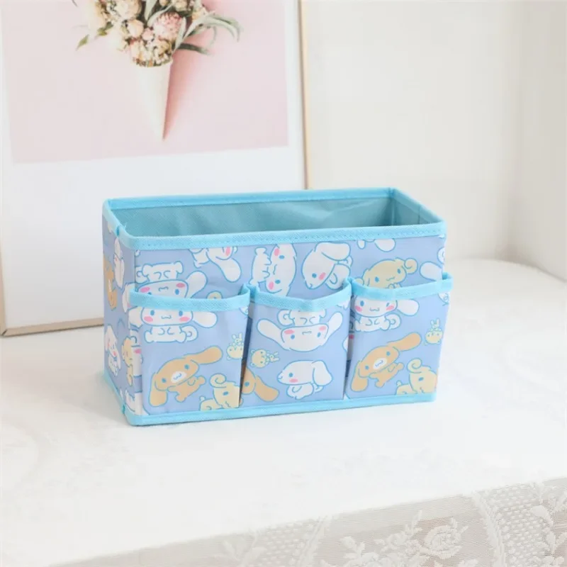 Cinnamoroll-Boîte de rangement pliable pour cosmétiques, Hello Kitty Anime, Kawaii Sanurgente, Kuromi mignon, bureau, école, acquisition, évaluation, cadeaux