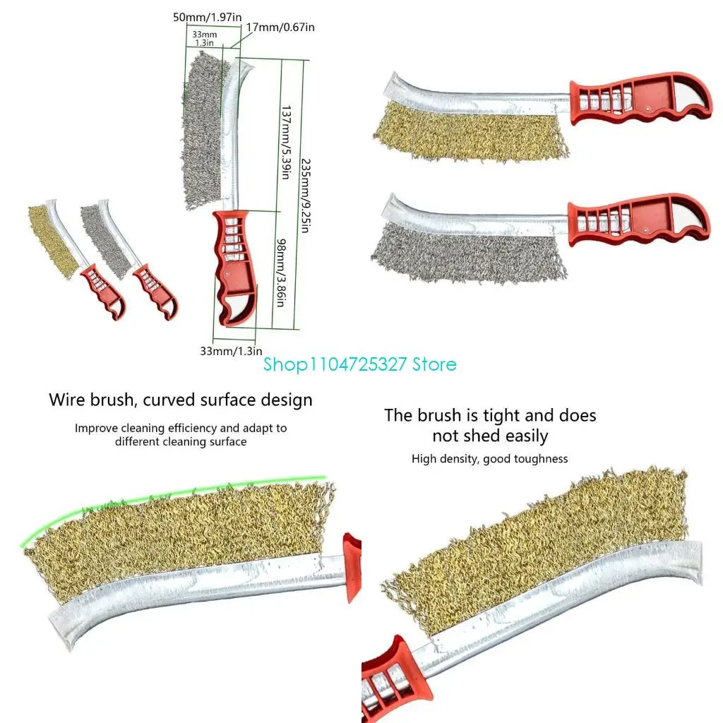 Cepillo rasguño alambre d8kf 2 paquete acero inoxidable 9 pulgadas con ergonómico descalificación polvo
