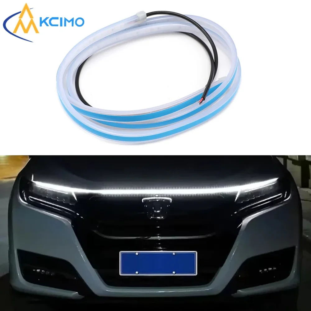 

KCIMO 1pc Led Car Hood Lights Sequential Scan Universal Headlight Strip Car Decorative Atmosphere Lamp DRL Auto Daytime Lights
