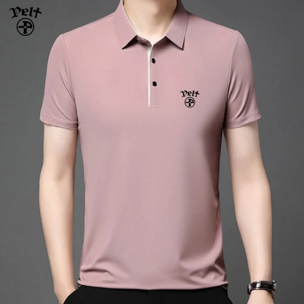 

Men Short-Sleeved Polo Shirt 2025 Summer New Arrival Breathable Casual Pure Color All-Matching Middle-Aged and Elderly Busine...