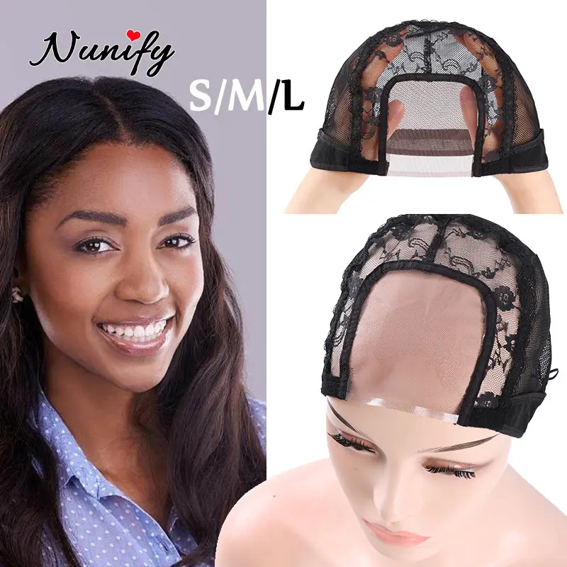 

Nunify 5Pcs 10Pcs Wholesale U Part Lace Wig Caps With Adjustable Strap Wig Making Kit 3.5X3.5Inch Lace Cap Ventilated Wig Caps